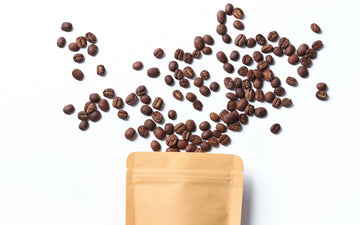Coffee beans in private label bag